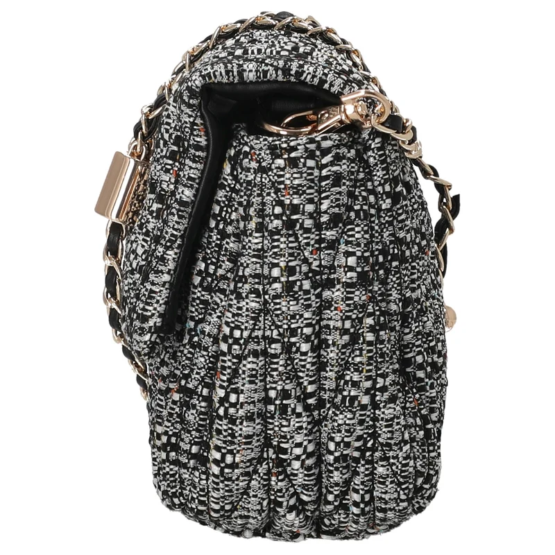 Seidenfelt Floro - Umhängetasche 24 cm (black&white)