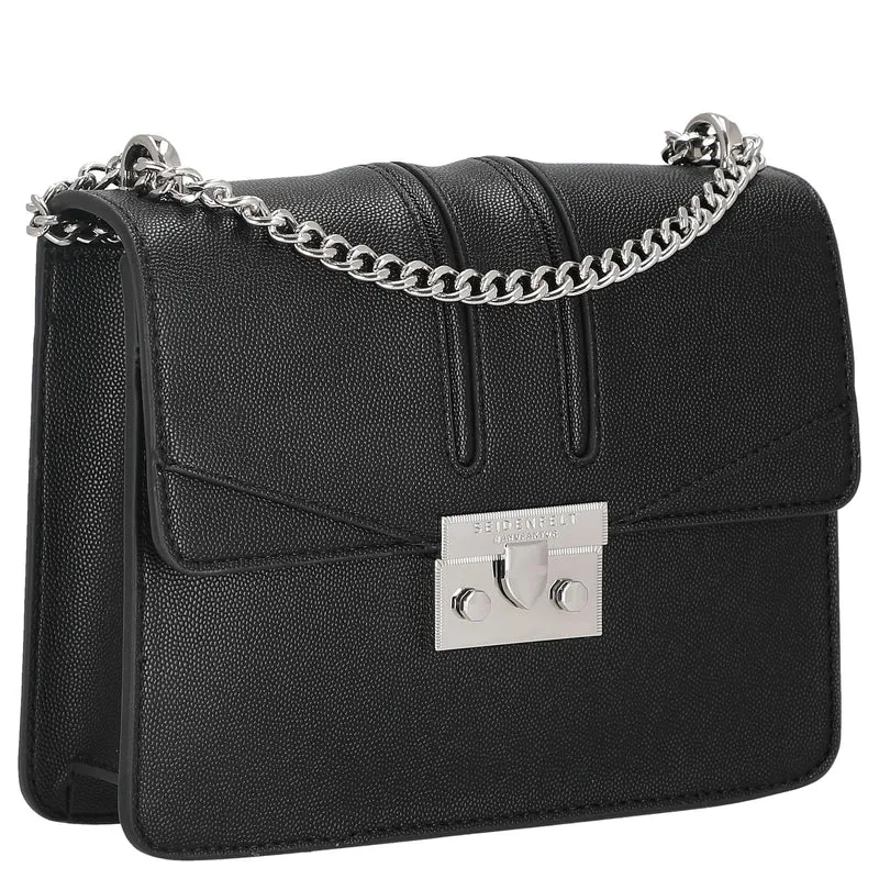 Seidenfelt Roros - Schultertasche 21 cm (black/silver)