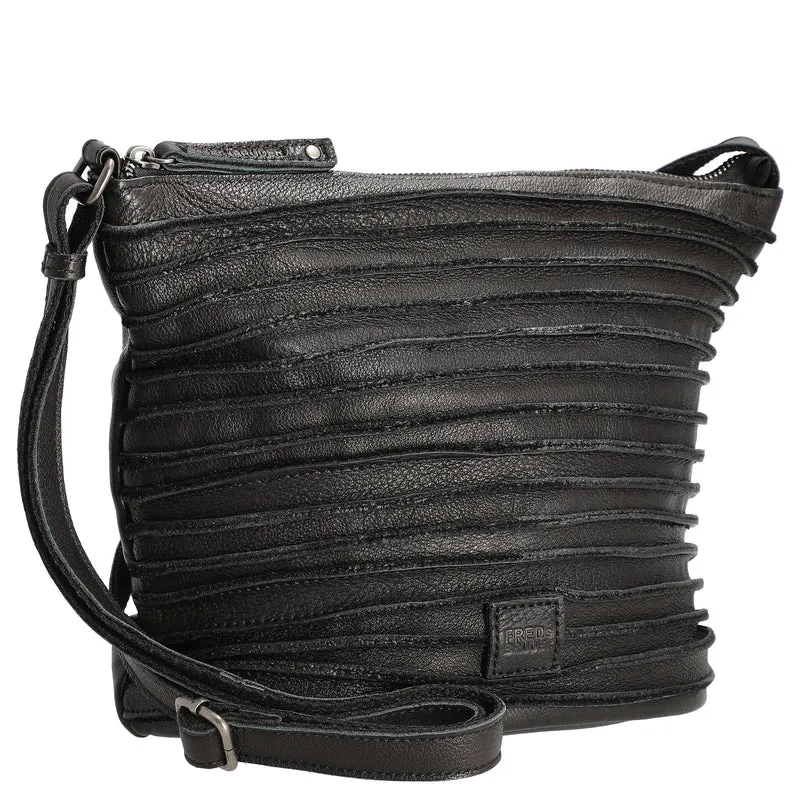 FREDsBRUDER Riffelinchen - Schultertasche 28 cm (black)