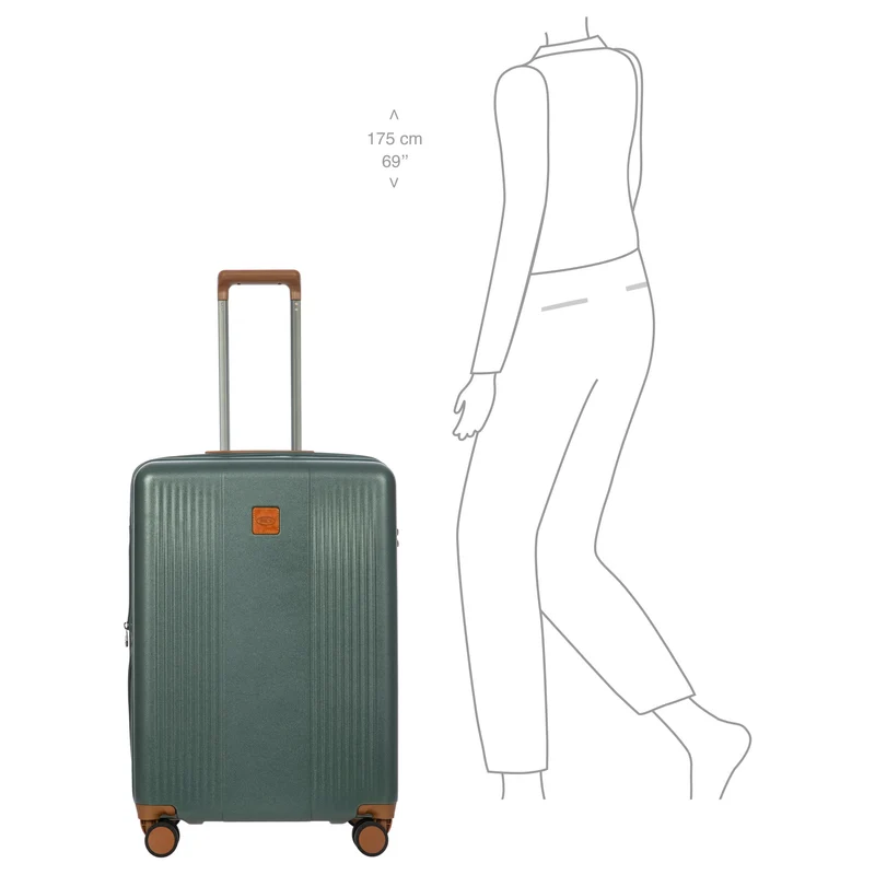 Brics Ferrara - 4-Rollen-Trolley M 67 cm erw. (green)