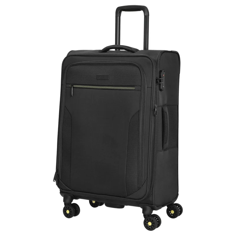 D&N Travel Line 9704 - 4-Rollen-Trolley M 68 cm erw. (black)
