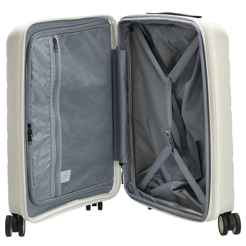 D&N Travel Line 4700+ - 4-Rollen-Kabinentrolley S 55 cm erw. (cream white)