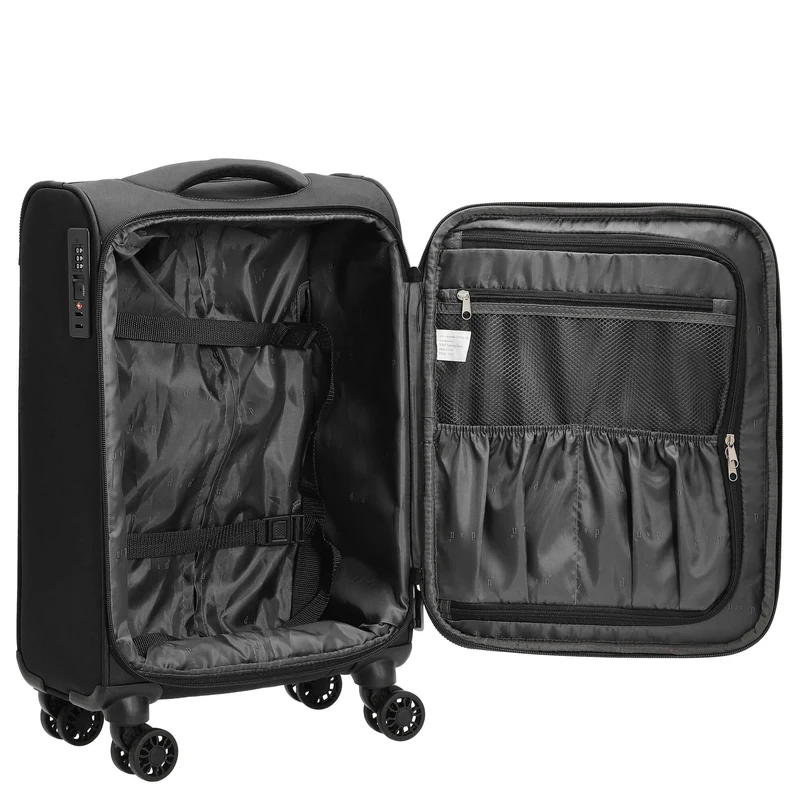 D&N Travel Line 9504 - 4-Rollen-Kabinentrolley S 55 cm (black)