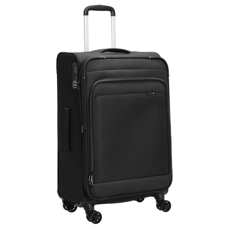 D&N Travel Line 9504 - 4-Rollen-Trolley M 67 cm erw. (black)