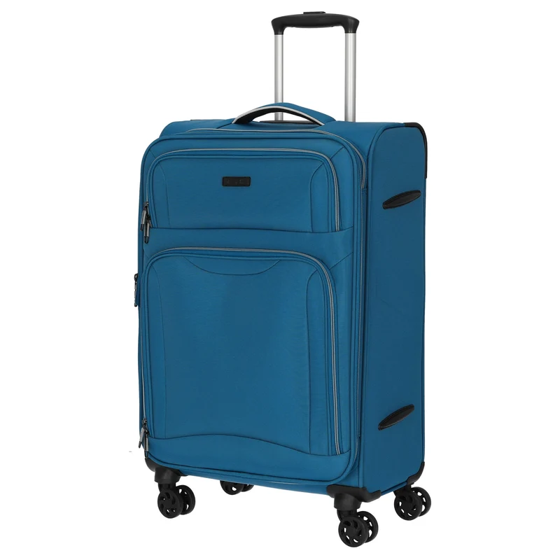 D&N Travel Line 9204 - 4-Rollen-Trolley M 66 cm erw. (blau)