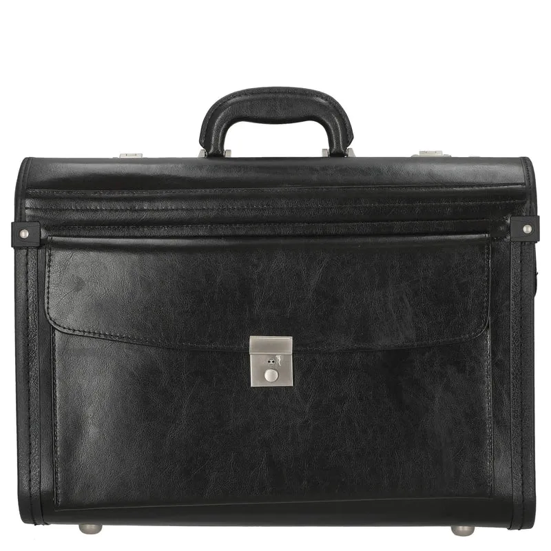 D&N Business - Pilotenkoffer 46 cm Leder (schwarz)