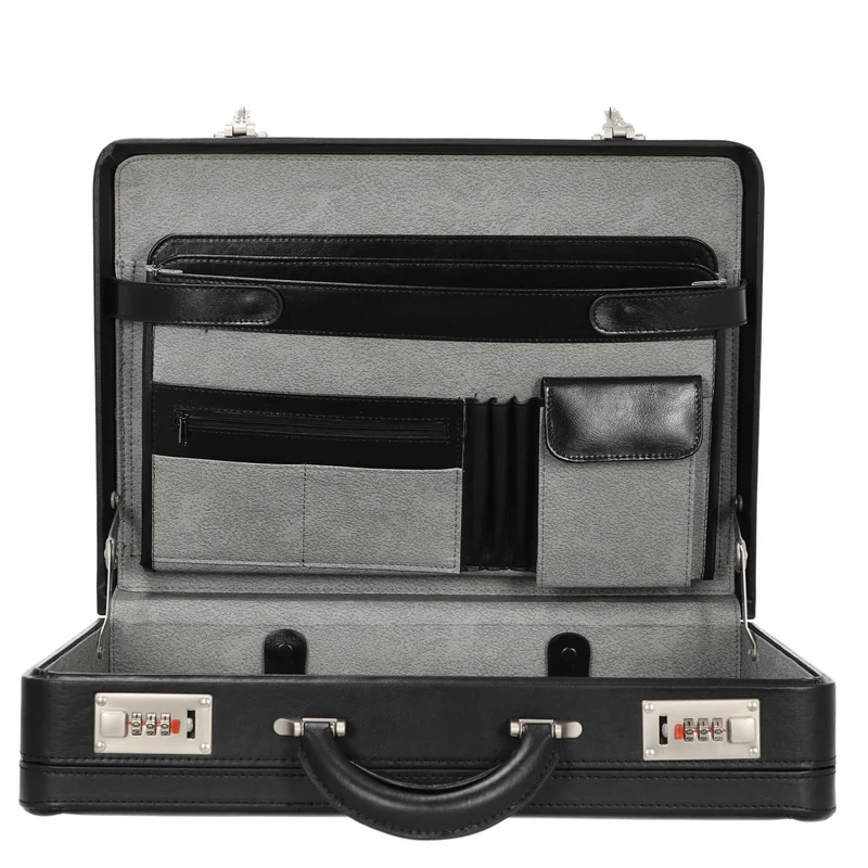 D&N Tradition Business - Aktenkoffer 44 cm erw. Leder (schwarz)