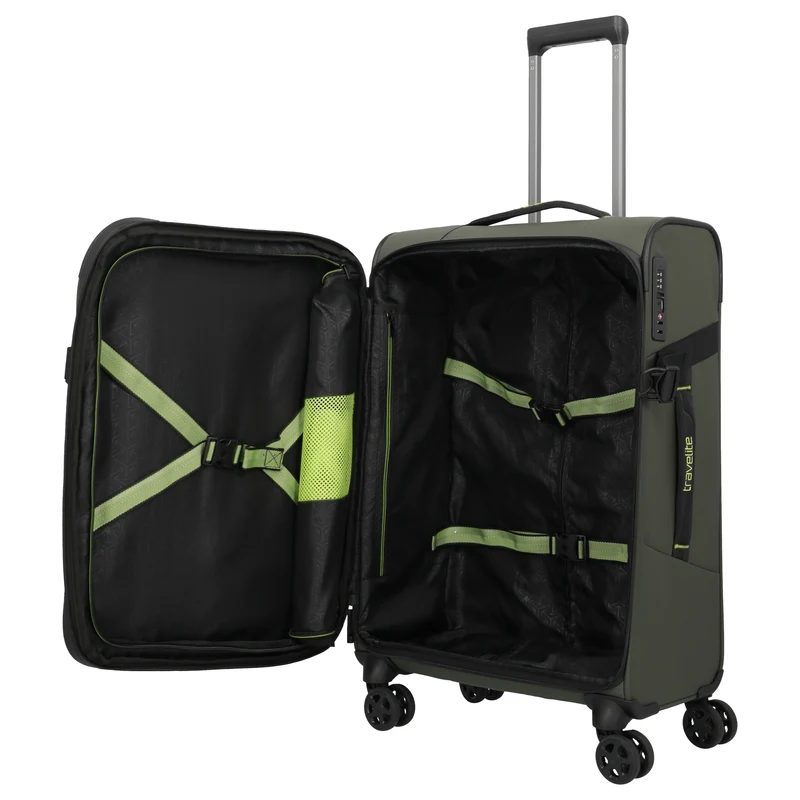 Travelite Briize - 4-Rollen-Trolley M 67 cm erw. (khaki)