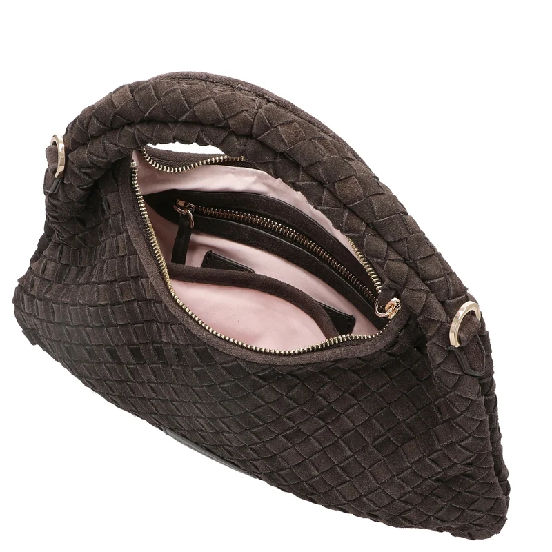 Les Visionnaires Sadie Weave Cozy - Umhängetasche 39 cm (dark brown)
