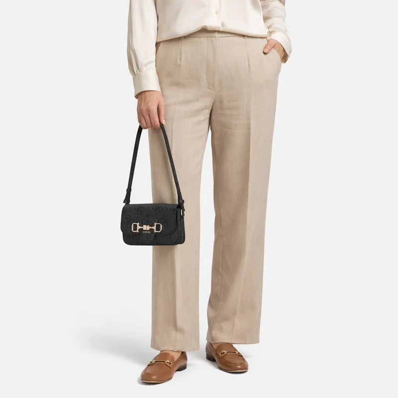 Guess Janie Logo - Umhängetasche 21 cm (coal logo)