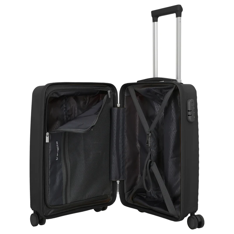 Travelite Pacific - 4-Rollen-Kabinentrolley S 55 cm (black)