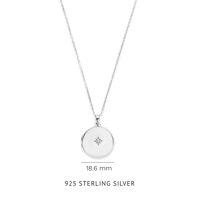 Violet Hamden Sisterhood Memory 925 Sterling Silberne Halskette mit Fotomedaillon VH340029