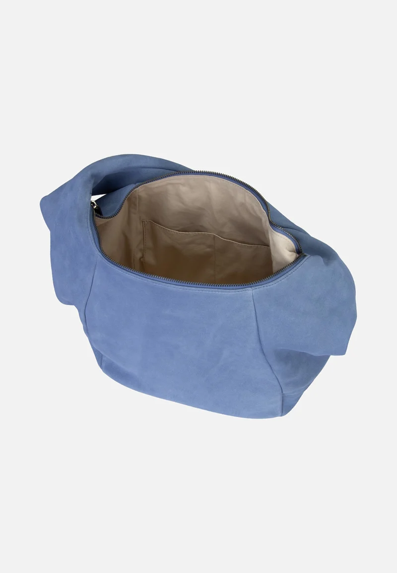 Farrah II Hobo M Hydro Suede Flower Blue - Hobo Bag