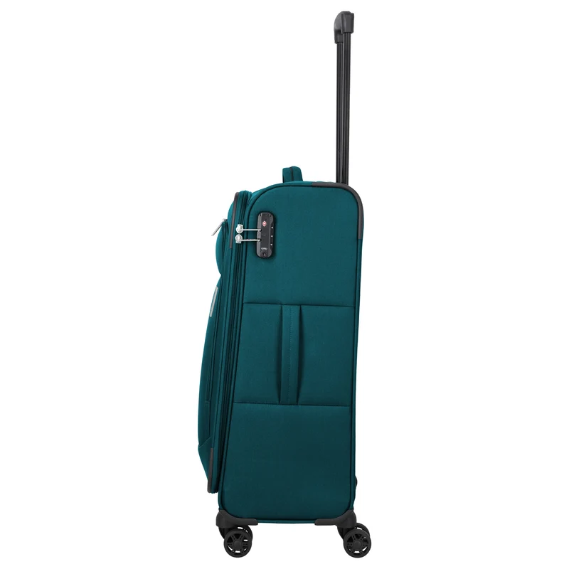 Travelite Priego - 4-Rollen-Trolley M 66 cm (petrol)