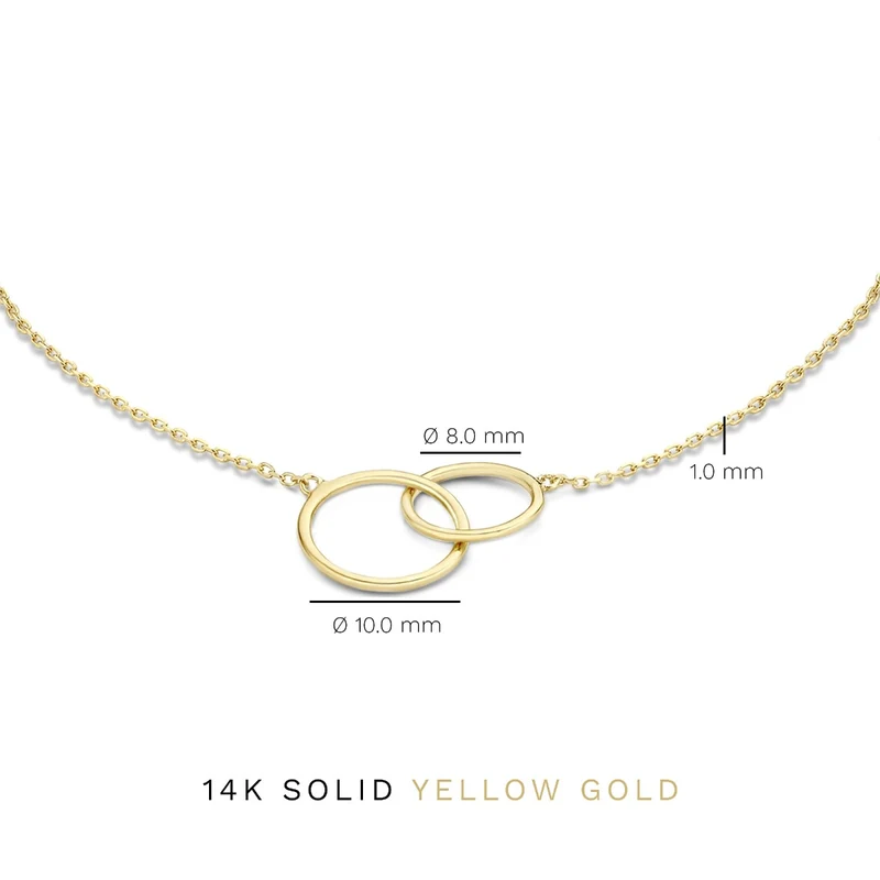 Isabel Bernard Cadeau d'Isabel 14 Karat | Gold Halskette und Armband Geschenksets IB90130