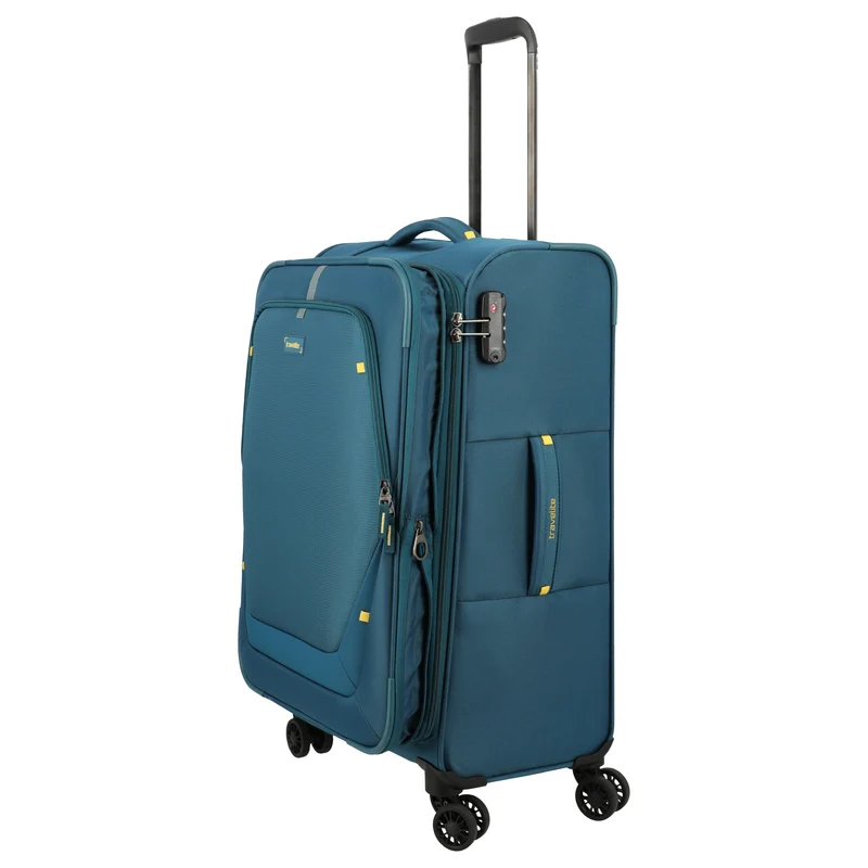 Travelite Umbria - 4-Rollen-Trolley M 67 cm erw. (petrol)