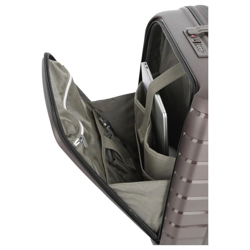 Travelite Air Base - 4-Rollen-Kabinentrolley mit Vortasche S 55 cm (coffee)
