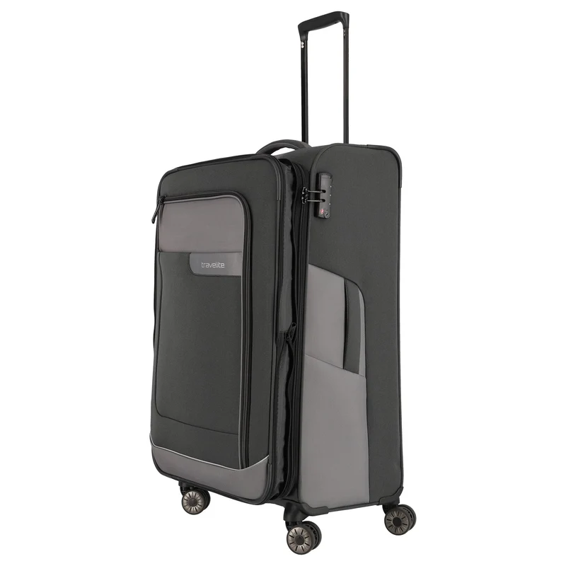 Travelite Viia - 4-Rollen-Trolley L 77 cm erw. (Schiefer)