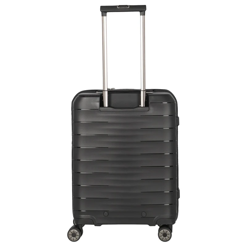 Travelite Mooby - 4-Rollen-Kabinentrolley mit Vortasche S 55 cm (black)