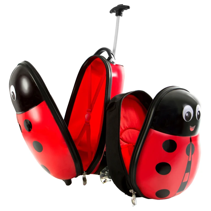 Heys Travel Tots - 2-Rollen-Kindertrolley Rucksack Set 2tlg. 46 cm (Marienkäfer)