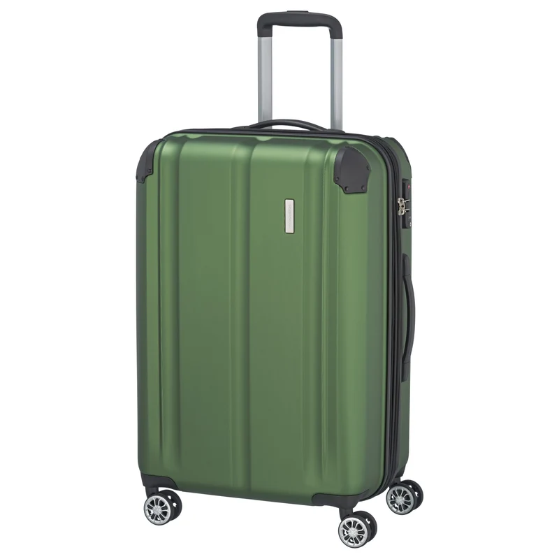 Travelite City - 4-Rollen-Trolley erw. M 68 cm (grün)