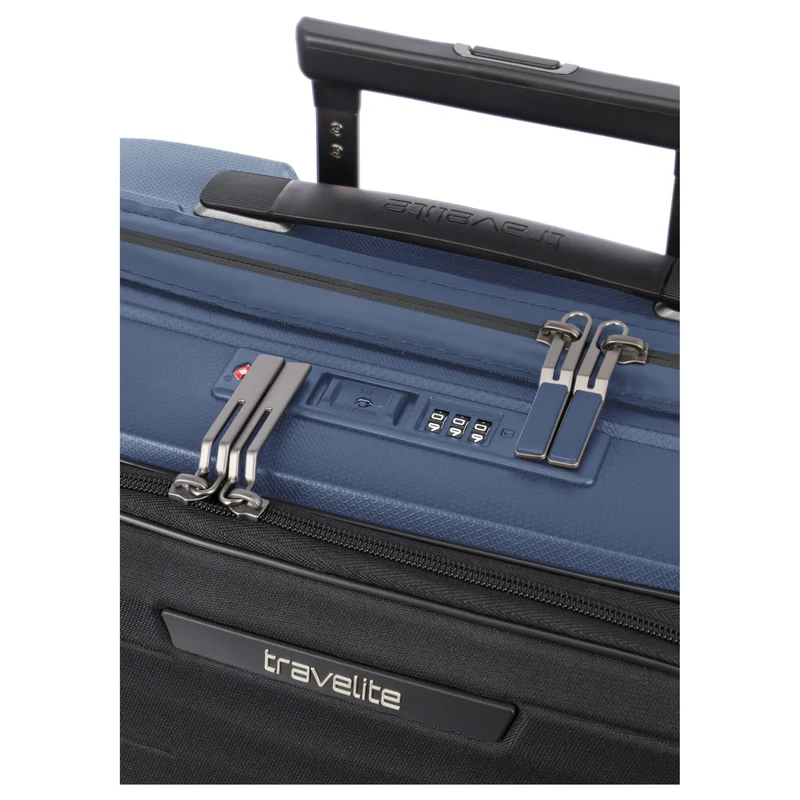 Travelite Mooby - 4-Rollen-Kabinentrolley mit Vortasche S 55 cm (marine)
