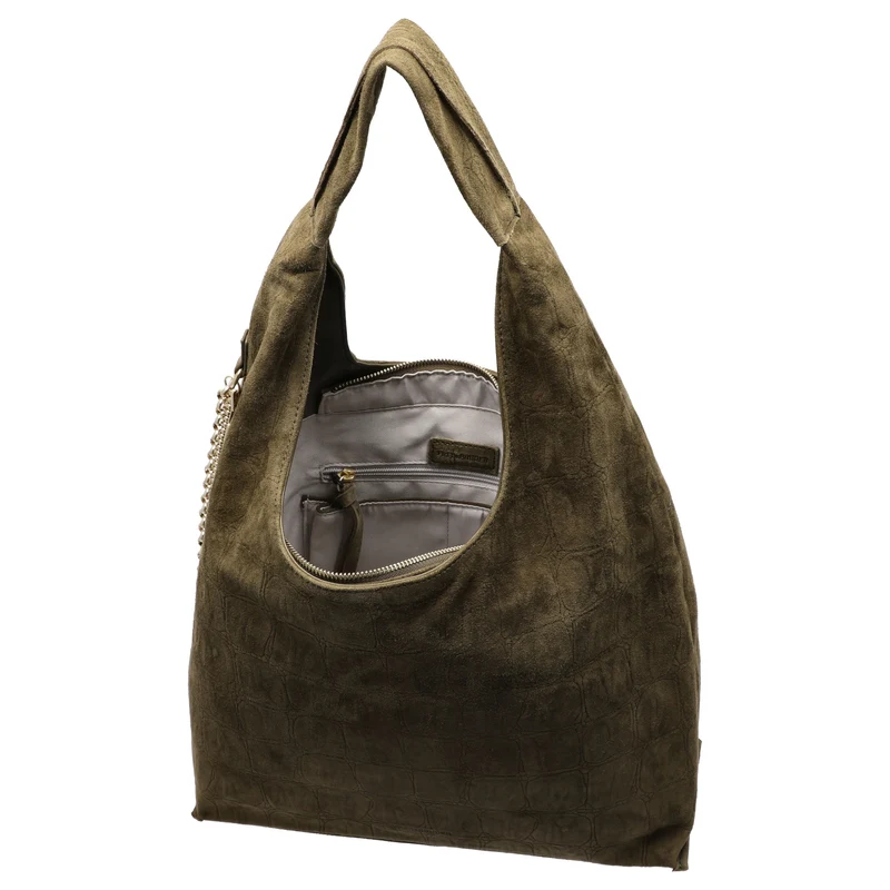 FREDsBRUDER Velvet Wild Hobo - Schultertasche 39 cm (khaki)