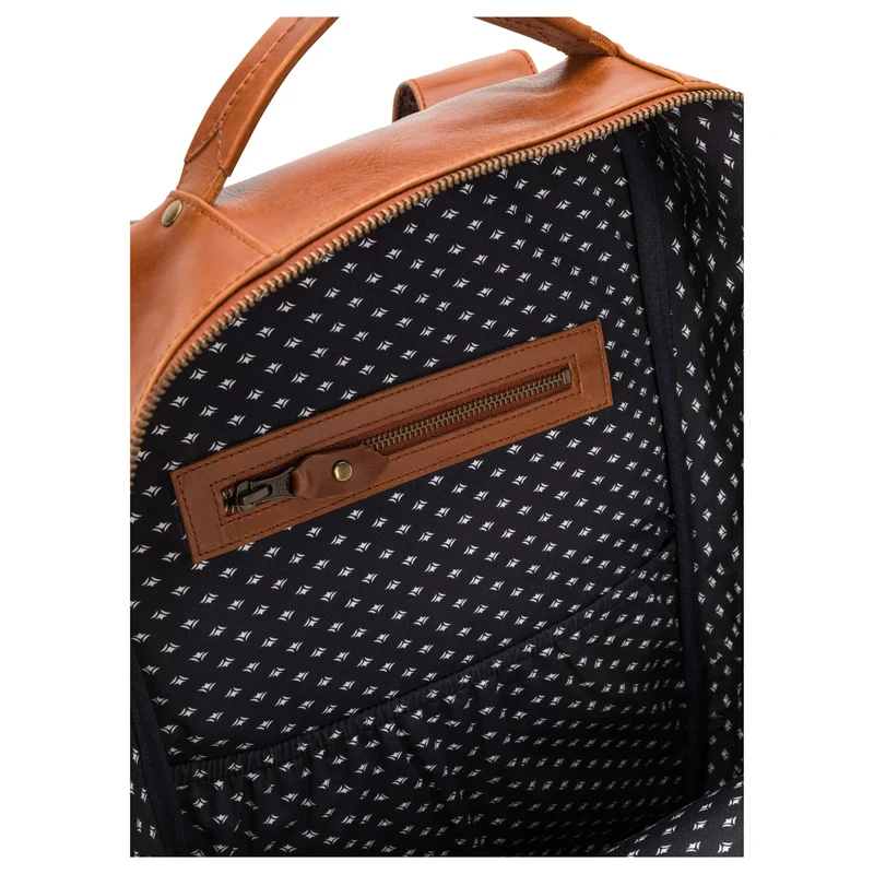 Buckle & Seam Leon - Rucksack 15" 41 cm (cognac/dots)