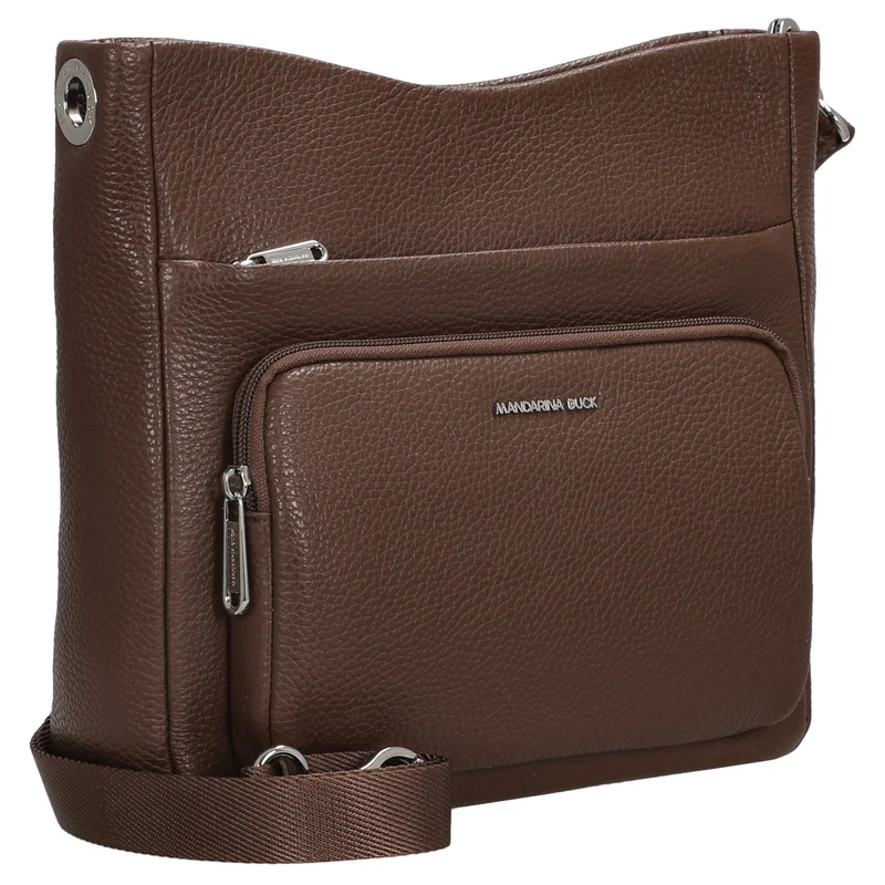 Mandarina Duck Mellow Leather - Umhängetasche M 30 cm (milk chocolate)