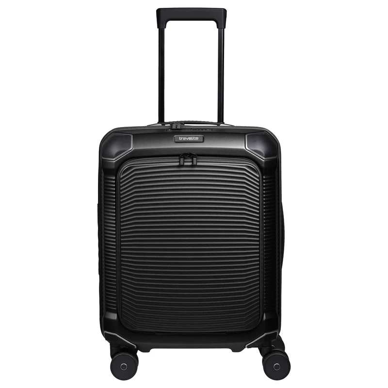 Travelite Millennium - 4-Rollen-Kabinentrolley mit Vortasche S 55 cm (black)