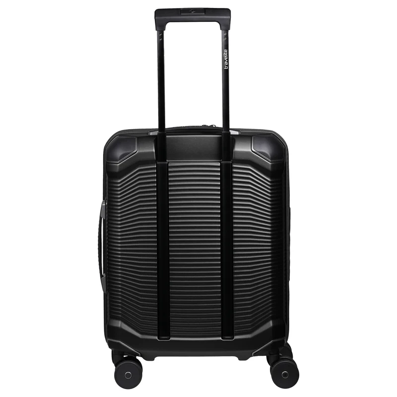 Travelite Millennium - 4-Rollen-Kabinentrolley mit Vortasche S 55 cm (black)