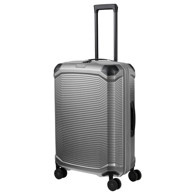 Travelite Millennium - 4-Rollen-Trolley M 67 cm erw. (silver)