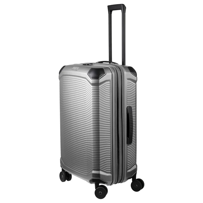 Travelite Millennium - 4-Rollen-Trolley M 67 cm erw. (silver)