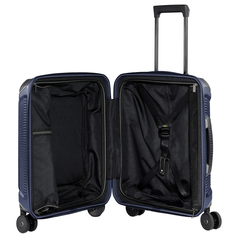 Travelite Millennium - 4-Rollen-Kabinentrolley mit Vortasche S 55 cm (navy)