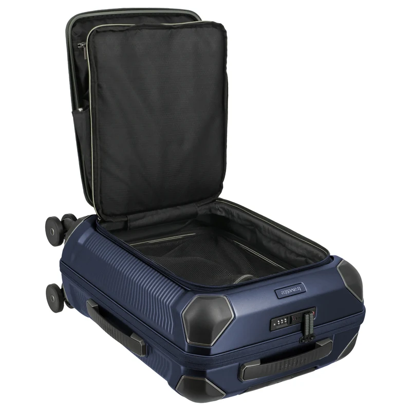 Travelite Millennium - 4-Rollen-Kabinentrolley mit Vortasche S 55 cm (navy)