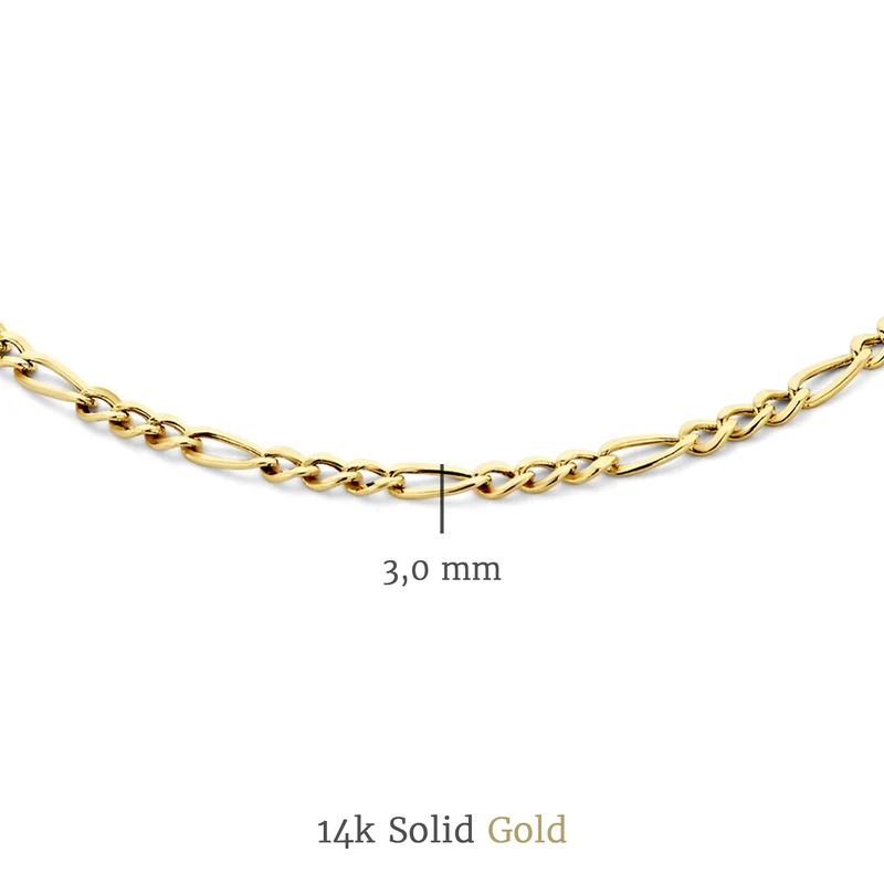 Isabel Bernard Cadeau d'Isabel 14 Karat | Gold Halskette und Armband Geschenksets IB90094