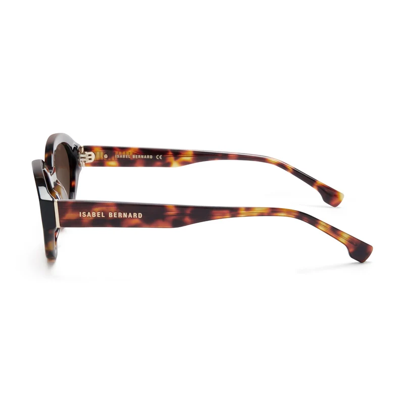Isabel Bernard La Villette Rosaire Braun Tortoise Oval Sonnenbrille IB400002-14-14