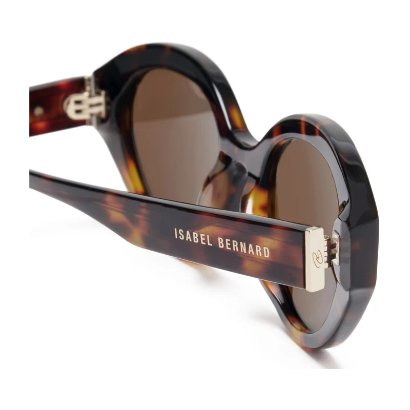 Isabel Bernard La Villette Rosaire Braun Tortoise Oval Sonnenbrille IB400002-14-14