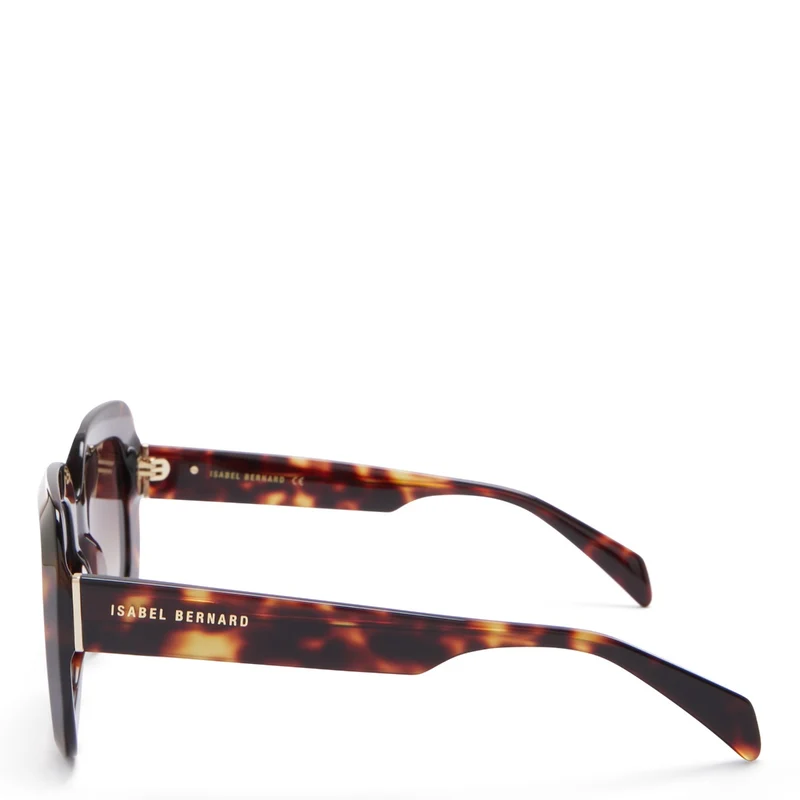 Isabel Bernard La Villette Rive Braun Tortoise Quadratisch Sonnenbrille IB400003-14-14