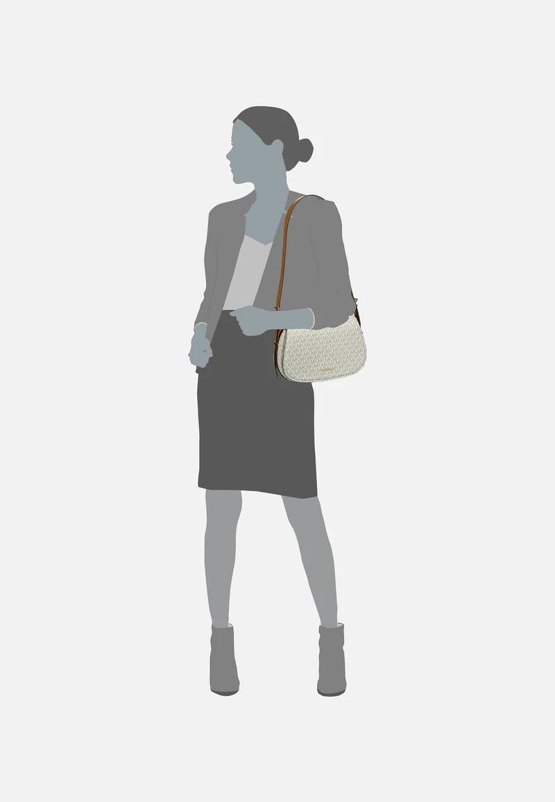 Lydia MD Flap MK SIG Vanilla/Acorn - Saddle Bag