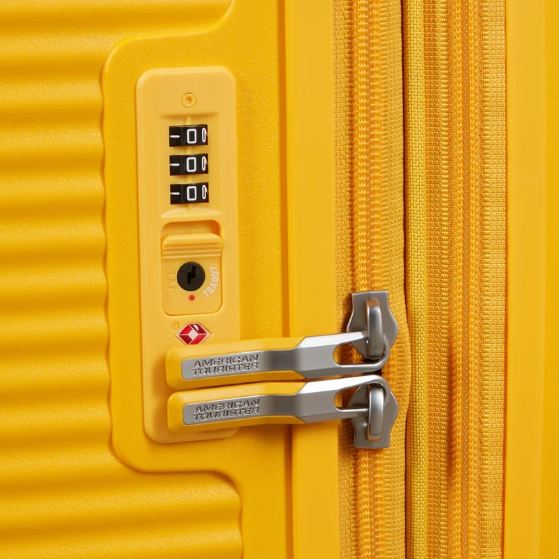 American Tourister Soundbox - 4-Rollen-Trolley 80 cm erw. (gelb)