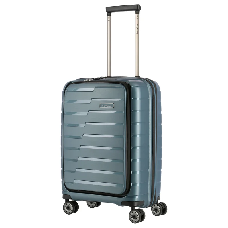 Travelite Air Base - 4-Rollen-Kabinentrolley mit Vortasche S 55 cm (iceblue)