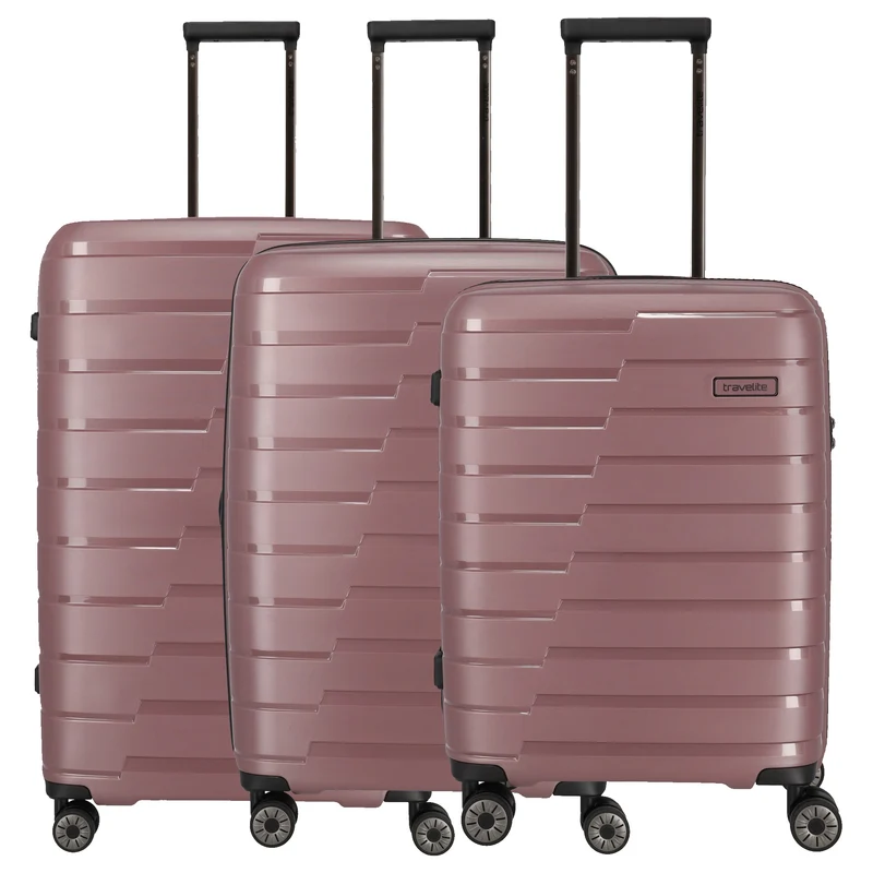 Travelite Air Base - 4-Rollen-Trolley Set 3tlg. erw. (flieder)