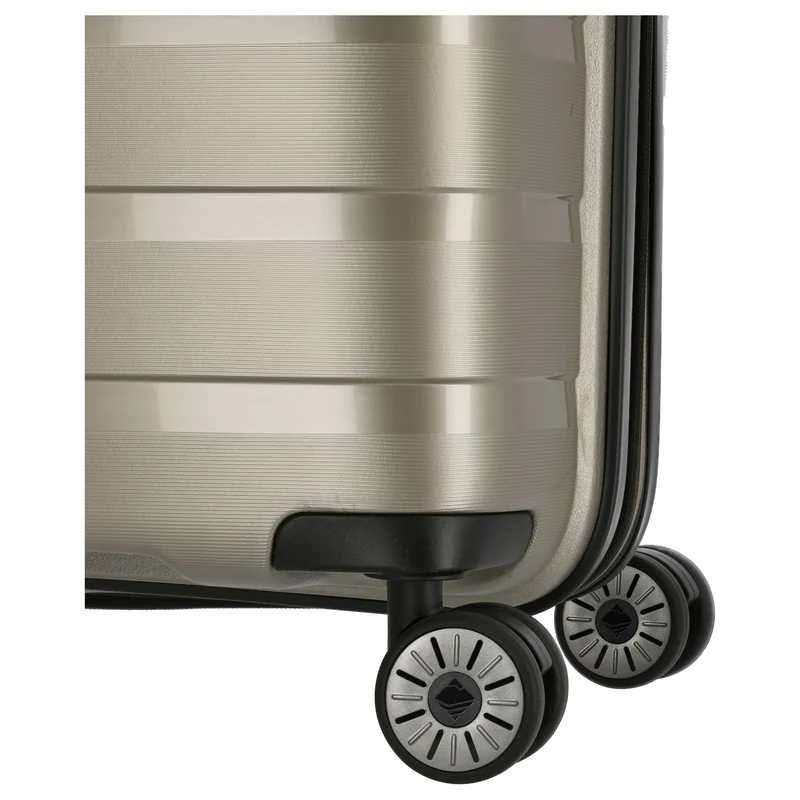 Travelite Air Base - 4-Rollen-Trolley Set 3tlg. L/M/S Vortasche (champagner)