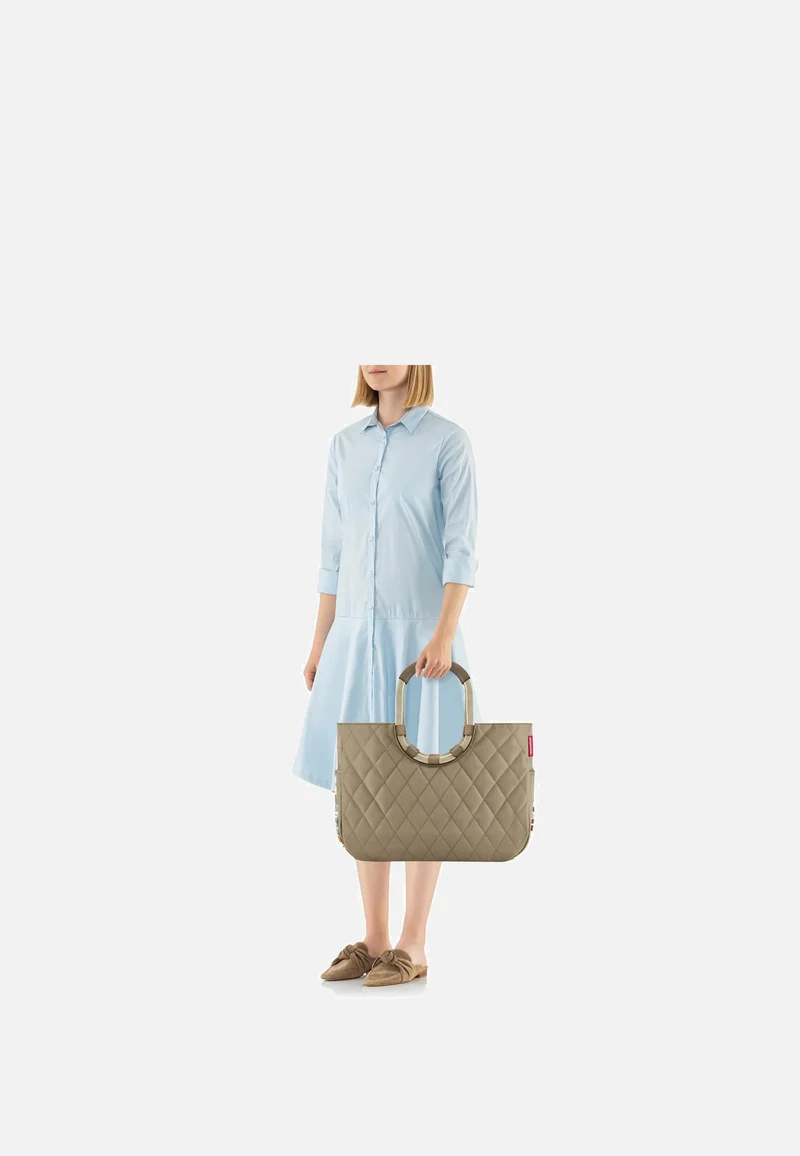 Loopshopper L Rhombus Olive - Einkaufskorb
