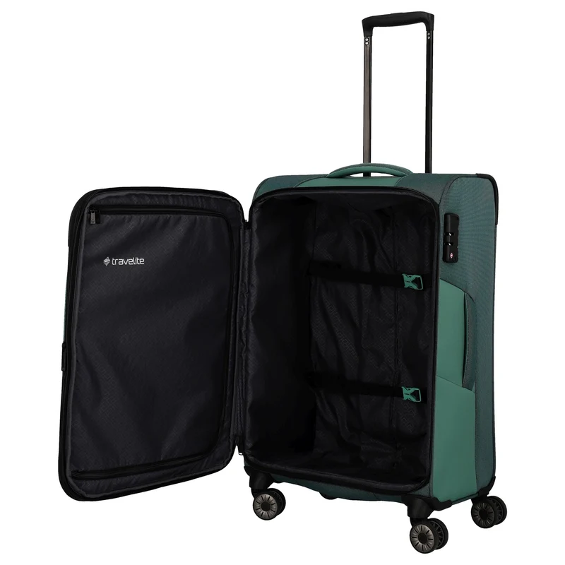 Travelite Viia - 4-Rollen-Trolley M 67 cm erw. (Eukalyptus)