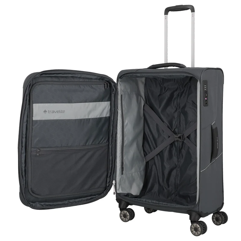 Travelite Skaii - 4-Rollen-Trolley M 67 cm erw. (gipfelgrau)