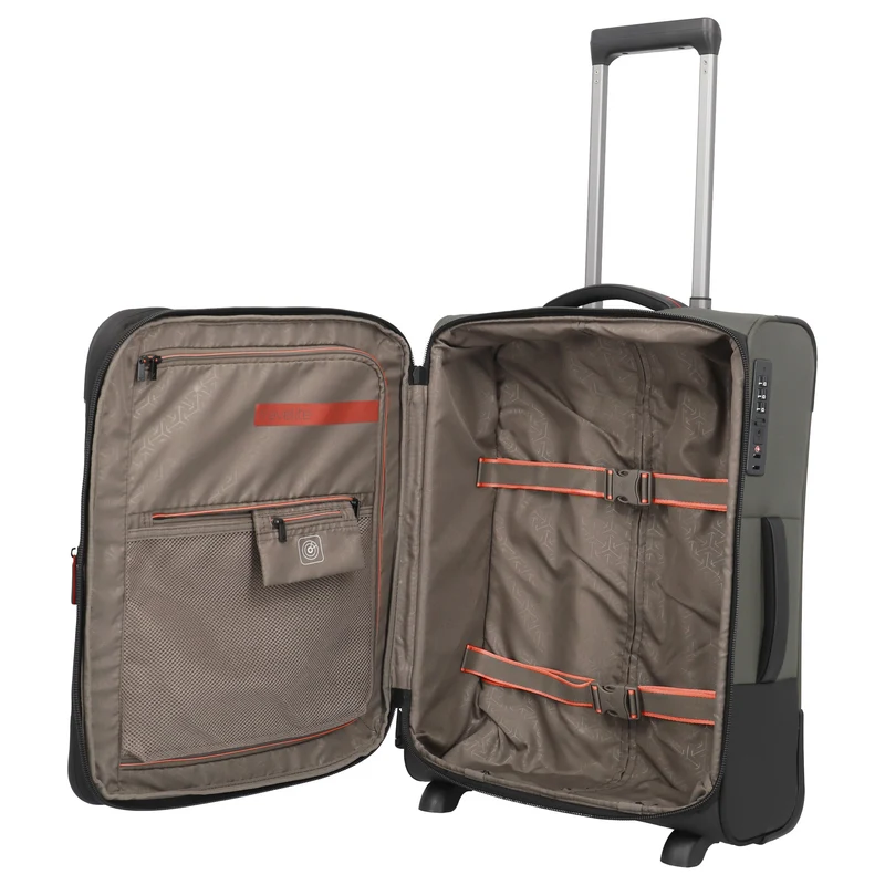 Travelite Crosslite - 2-Rollen-Kabinentrolley S 54 cm erw. (olive)