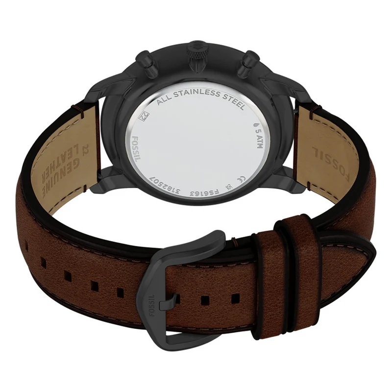 Fossil Neutra Round Black Dial Watch FS6163
