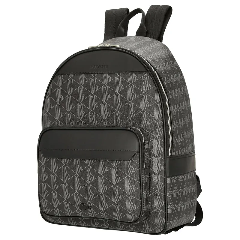 Lacoste The Blend - Rucksack aus Canvas 40 cm (allover monogram black)